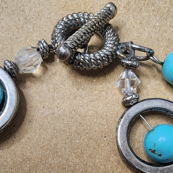 Set of statements bracelets, gold with Murano Glass & silver with turquoise bead - Picture 7 of 7